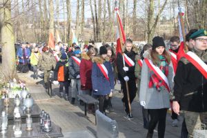 Zdjęcie przedstawia uczestników uroczystości Bitwa pod Dobrą stoczonej 24 lutego 1863 roku podczas powstania styczniowego -...