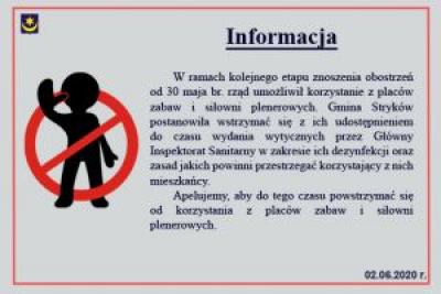 informacja plac zabaw