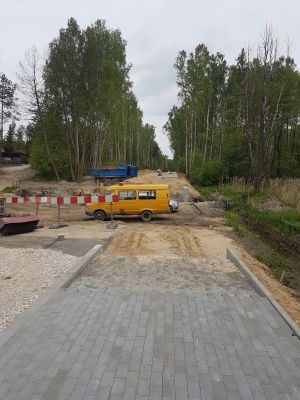 Budowa drogi Ługi - Cesarka