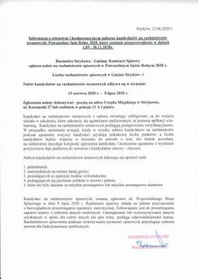 Informacja burmistrza