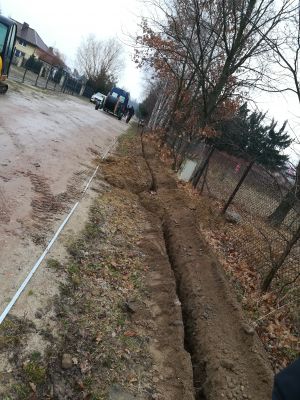 Swędów, ul. Łąkowa, w trakcie realizacji projektu