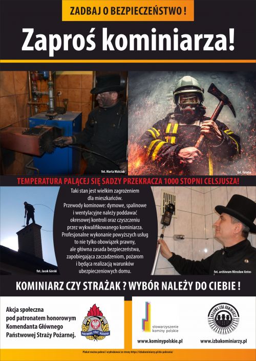 Plakat zaproś kominiarza