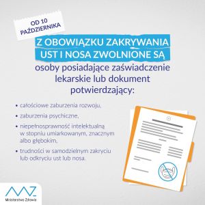 Zasady obowiązujące od 10.10.2020 r.