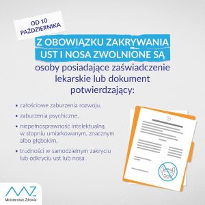 Zasady obowiązujące od 10.10.2020 r.