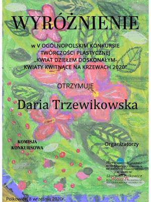 KWIAT DZIEŁEM DOSKONAŁYM -dyplomy
