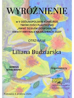 KWIAT DZIEŁEM DOSKONAŁYM -dyplomy