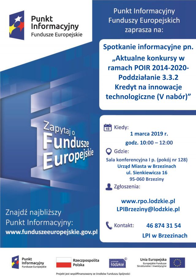 Aktualne konkursy w ramach Programu Operacyjnego Inteligentny Rozwój 2014-2020 - Poddziałanie 3.2.2 Kredyt na innowacje...