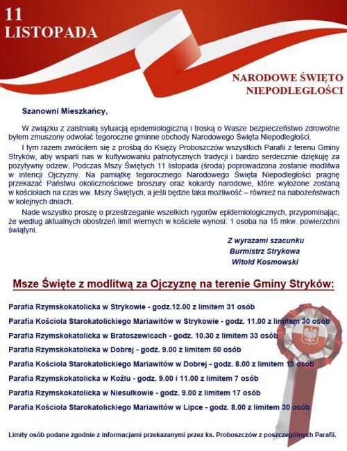 Plakat - Obchody Narodowego Święta Nieppodległości