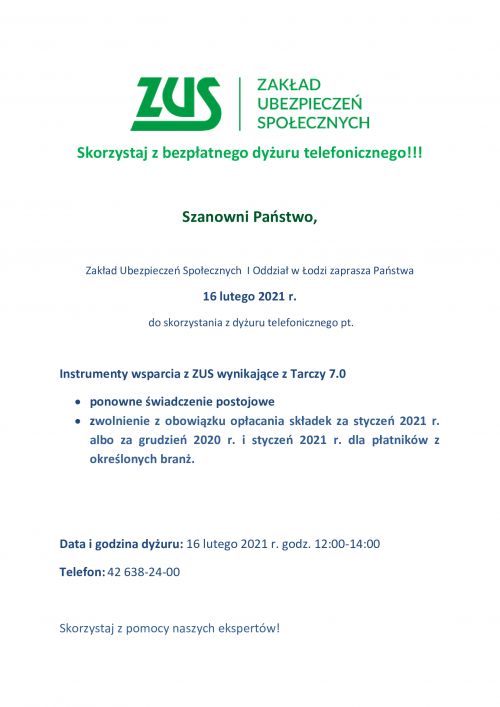 Plakat informacyjny