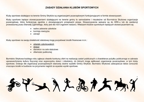 Zasady działania klubów sportowych