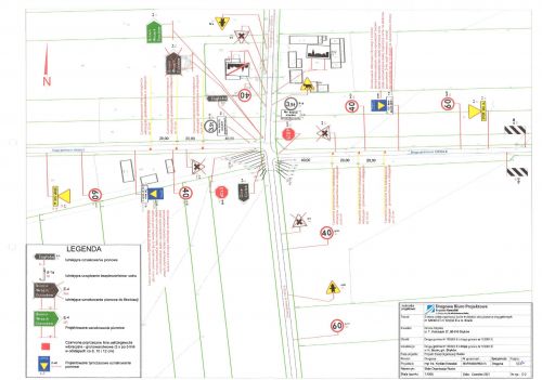 Mapa zmienionej organizacji ruchu