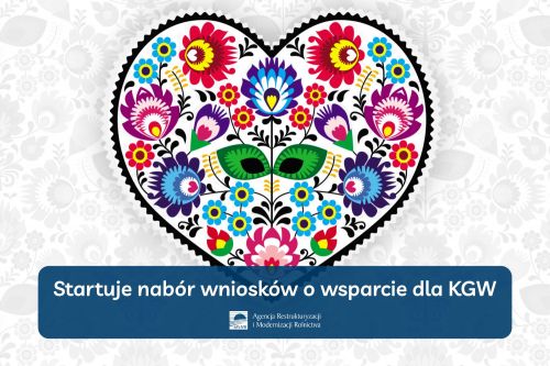 Grafika promująca nabór wniosków o wsparcie dla Kół Gospodyń Wiejskich (KGW)