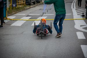 Marek Cłapiński podczas starachowickiego półmaratonu