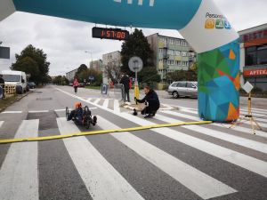 Marek Cłapiński podczas starachowickiego półmaratonu