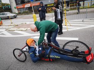 Marek Cłapiński podczas starachowickiego półmaratonu