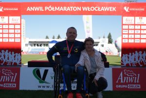 Marek Cłapiński w półmaratonie Anwil Włocławek 2021