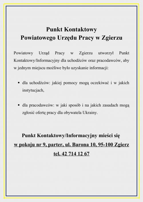 Plakat informacyjny