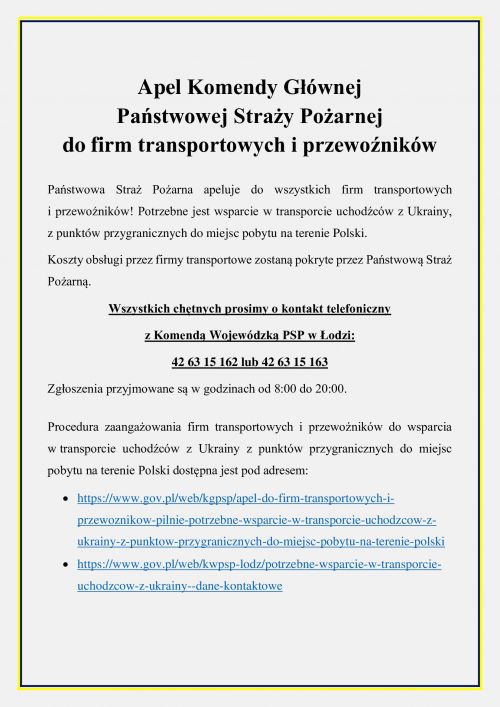 Plakat informacyjny