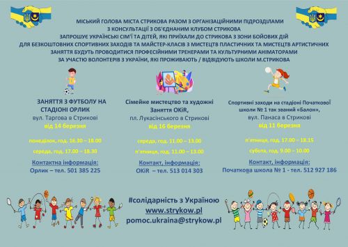 Plakat informacyjny w języku ukraińskim