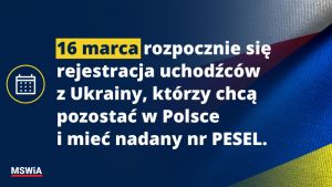 Plakat informacyjny, źródło:MSWiA