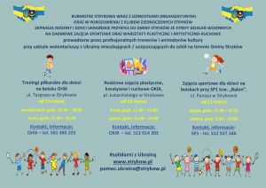 Plakat w języku polskim - zajęcia dla dzieci uchodźców