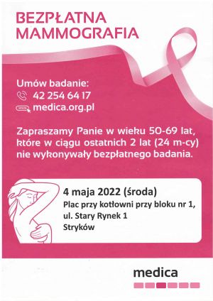 Plakat Bezpłatna Mammografia