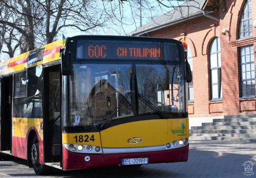 Autobus linii 60 C, przystanek PKP Stryków