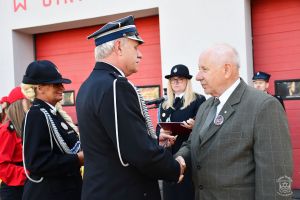 Prezes Zarządu Oddziału Powiatowego Związku OSP RP Andrzej Ruciński, Przewodnicząca Komisji Rewizyjnej Zarządu Oddziału...