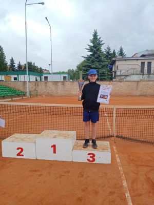 Staś Łaskawiec na podium