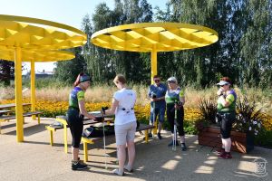 Warsztaty Nordic Walking w parku nad Moszczenicą, drugie z kolei zajęcia