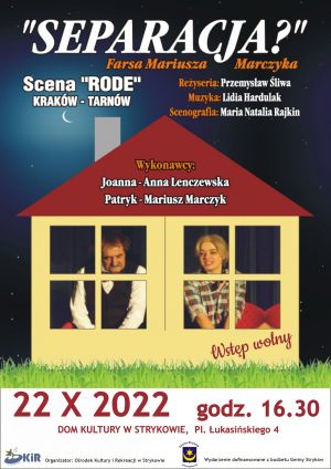 Plakat informacyjny -  zapowiedź spektaklu