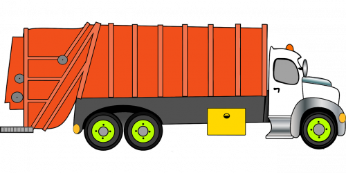 Śmieciarka, ciężarówka, źródło: pixabay