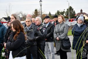 Uczestnicy uroczystości m.in.: członkowie Strykowskiej Grupy Motocyklowej