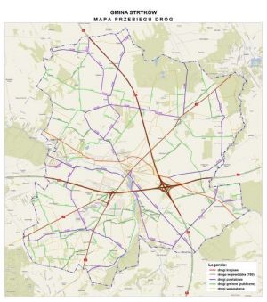 Mapa przebiegu dróg