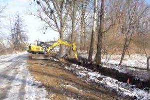 Budowa drogi gminnej w Smolicach od skrzyżowania z drogą wojewódzką nr 708 do mostu, w trakcie realizacji