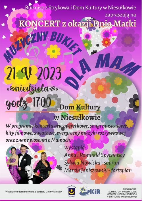 Plakat z okazji koncertu na Dzień Matki