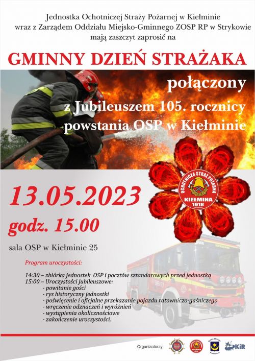 Plakat informacyjny OSP Kiełmina
