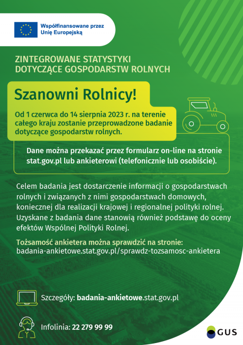 Informacja o badaniu dot. gospodarstw rolnych