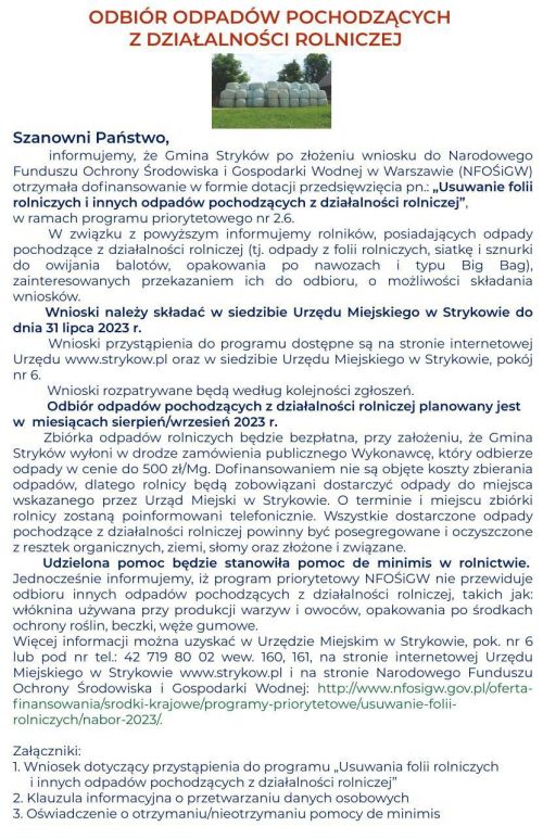 Plakat informacyjny
