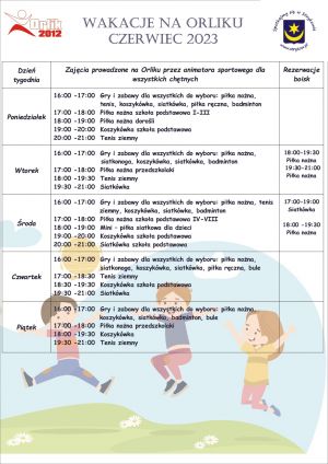 Harmonogram Orlik - czerwiec