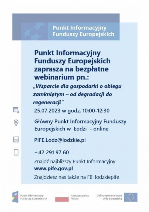 Plakat informacyjny UMWŁ