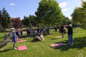 Zajęcia na siłowniach plenerowych w ramach SAS, park w Strykowie, 10.08.23