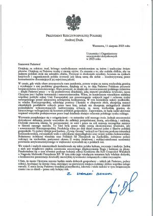 List Prezydenta RP
