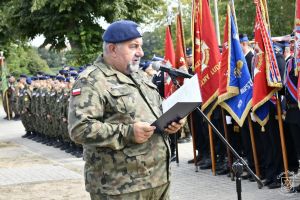 Andrzej Pożarlik podczas gminnych obchodów 84. rocznicy napaści ZSRR na Polskę (17.09.2023 r.)