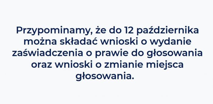 Wybory parlamentarne 2023 - przypomnienie o wnioskach