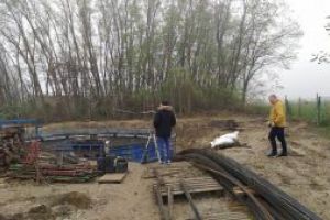 SUW Zelgoszcz w trakcie rozbudowy. SUW Stryków przed rozbudową. Burmistrz Witold Kosmowski, Dyrektor ZGKiM Rafał Olczyk