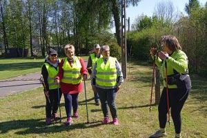 Pierwsze zajęcia SAS nordic walking w Dobrej, 9.05.23