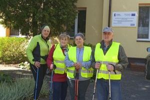 Pierwsze zajęcia SAS nordic walking w Dobrej, 9.05.23