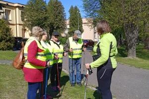 Pierwsze zajęcia SAS nordic walking w Dobrej, 9.05.23