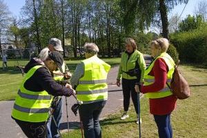 Pierwsze zajęcia SAS nordic walking w Dobrej, 9.05.23